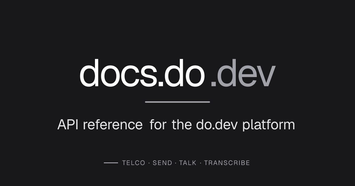 Introduction | do.dev API Reference